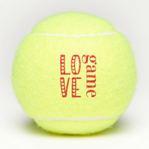Balles De Tennis Love Game - Coeurs mignons Typographie Saint Valen