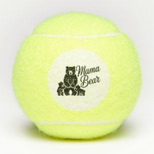 Balles De Tennis Maman Ourse avec Oursons Famille d'Ours Mignonne