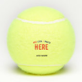 BALLES DE TENNIS MARQUE MODERNE MODERNE PERSONNALISABLE JAUNE VÉRIF (Dos)