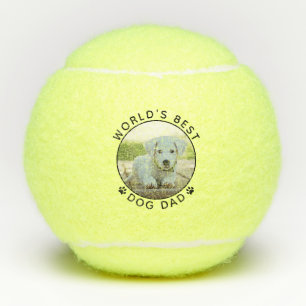 Balles De Tennis Meilleur Papa Chien Photo Personnalisée