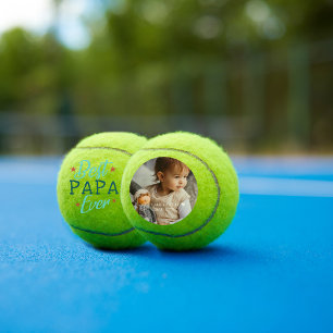 Balles De Tennis Meilleur Papa du Monde Photo avec Lettres Manusc
