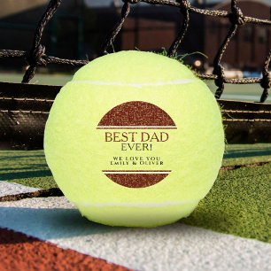 Balles De Tennis Meilleur papa jamais moderne Rouge Noir Fête du Pè