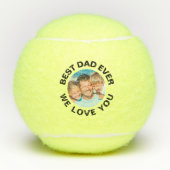 Balles De Tennis Meilleur papa jamais - Photo personnalisée (Devant)