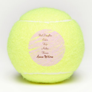 Balles De Tennis Meilleure femme maman épouse fille ajouter nom tex