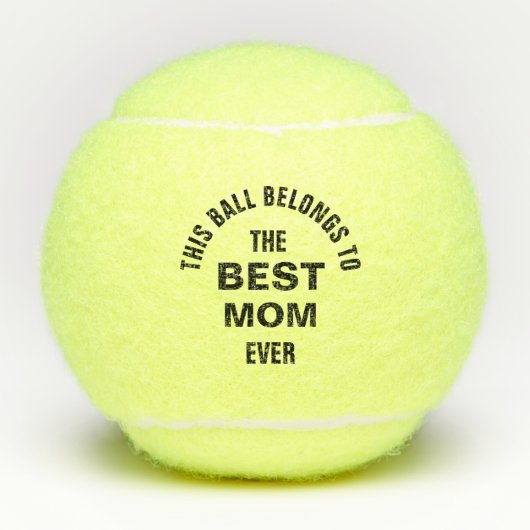 Balles De Tennis Meilleure maman jamais personnalisée (Devant)