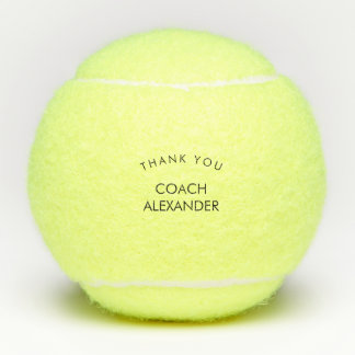 Balles De Tennis Merci Nom de l'entraîneur Tennis Balls Cadeau