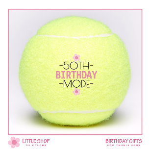 Balles De Tennis Mode 50e anniversaire Fleurs roses Personnalisé