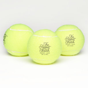 Balles De Tennis Moderne Rétro Le Mariage de script parfait
