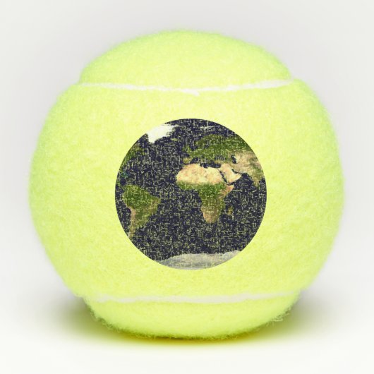 Balles De Tennis Monde entier - Planète Terre (Devant)