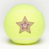 Balles De Tennis Monogramme de Super Star Initial (Devant)