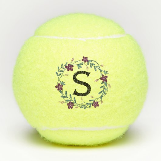 Balles De Tennis Monogramme floral (Devant)