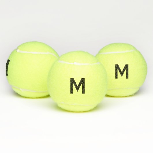 Balles De Tennis Monogramme initial personnalisé (Multiple)
