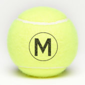 Balles De Tennis Monogramme initial personnalisé (Dos)