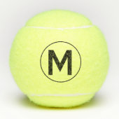 Balles De Tennis Monogramme initial personnalisé (Devant)