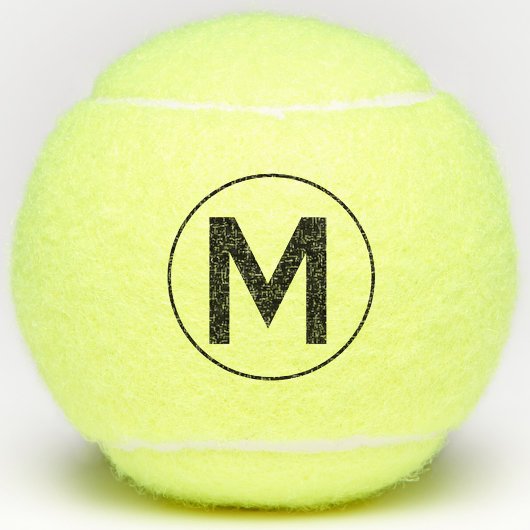 Balles De Tennis Monogramme initial personnalisé