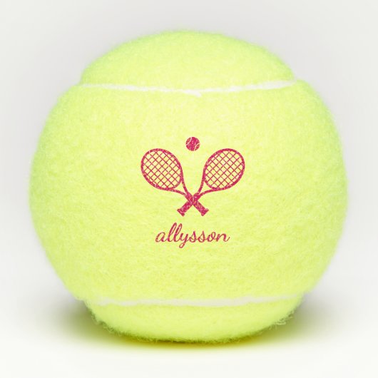 Balles De Tennis Monogramme Moderne (Devant)