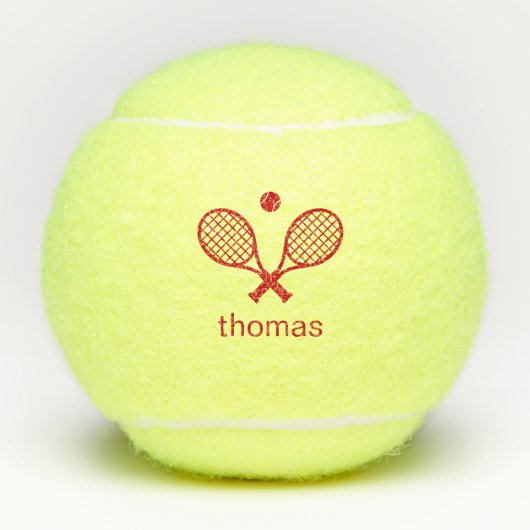 Balles De Tennis Monogramme moderne (Devant)