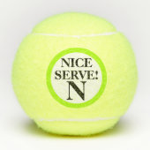 Balles De Tennis Monogramme Nice Sert Cercle géométrique (Devant)
