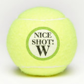 Balles De Tennis Monogramme Nice Tirage Cercle géométrique (Devant)