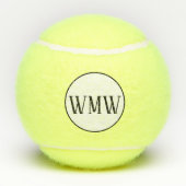 Balles De Tennis Monogramme personnalisé (Dos)