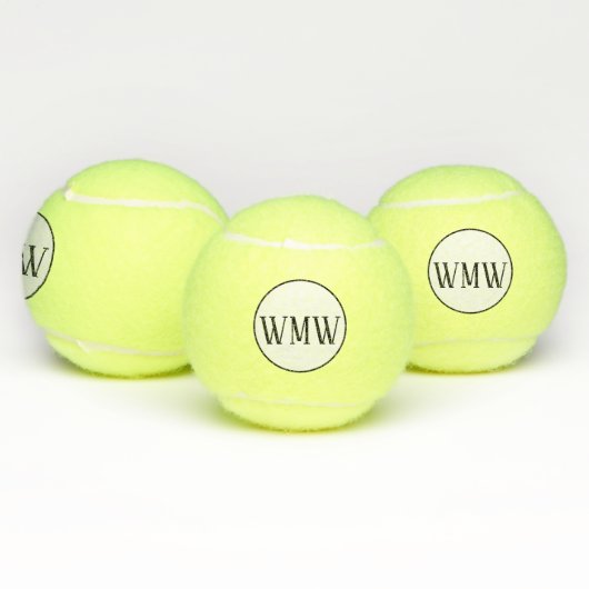 Balles De Tennis Monogramme personnalisé (Multiple)