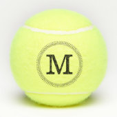 Balles De Tennis Monogramme personnalisé moderne (Dos)