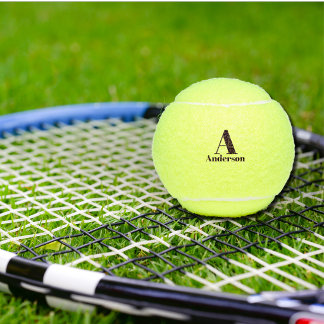 Balles De Tennis Monogramme personnalisé & nom