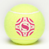 Balles De Tennis Monogramme rose classique (Dos)