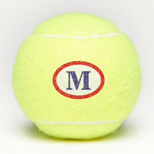 Balles De Tennis monogramme simple et moderne du logo initial du jo (Devant)