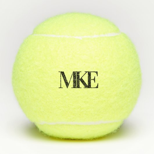 Balles De Tennis Monogramme Triple Initial Serif (Devant)