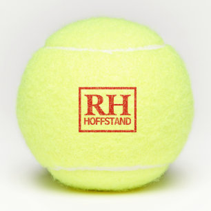 Balles de tennis monogrammes SF rouges BB