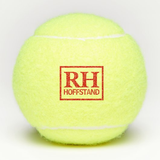 Balles de tennis monogrammes SF rouges BB (Devant)