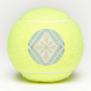 Balles De Tennis motif bleu en forme de diamant
