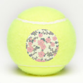 Balles De Tennis Motif DE FLEURS ROSE ET PURPLE (Dos)
