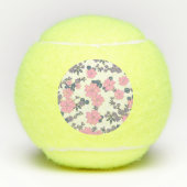 Balles De Tennis Motif DE FLEURS ROSE ET PURPLE (Devant)
