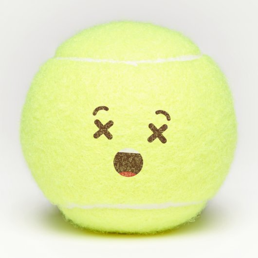 Balles De Tennis Ne me frappe pas !Emoji Kawaii Cute (Devant)