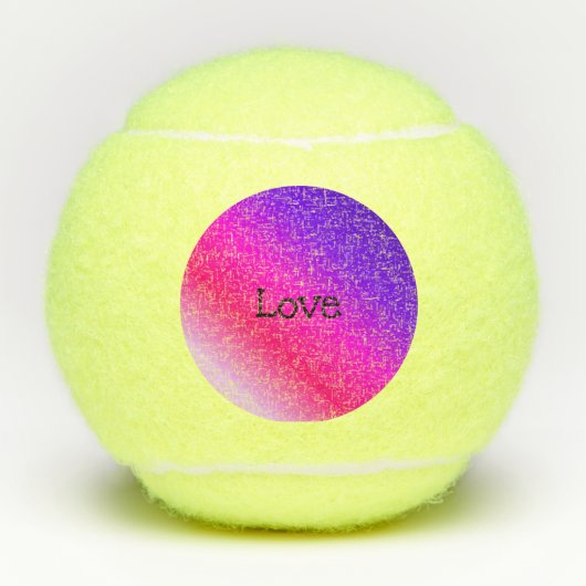 Balles De Tennis Neon Rose et Purple Love (Devant)