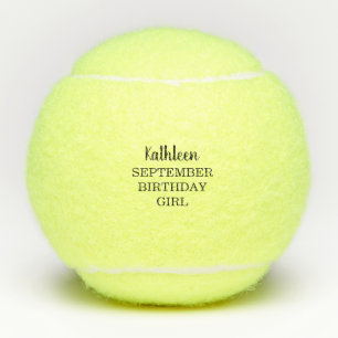 Balles De Tennis Nom Anniversaire Mois Anniversaire Fille Tennis Ba