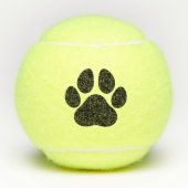 Balles De Tennis Nom de chien personnalisé Paw (Devant)