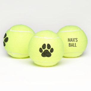 Balles De Tennis Nom de chien personnalisé Paw