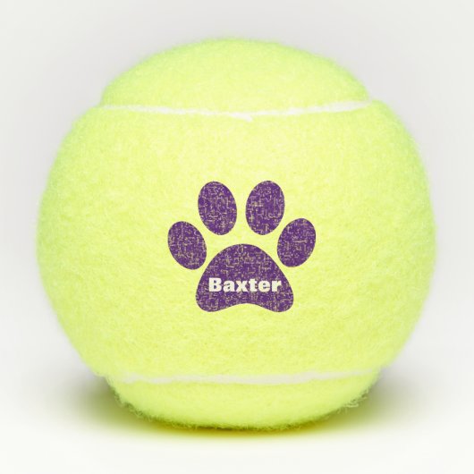 Balles De Tennis Nom de l'Empreinte de patte de chat de chien de co (Devant)