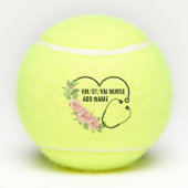 Balles De Tennis Nom de l'infirmière étudiante-inscrite-ancienne (Dos)