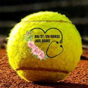 Balles De Tennis Nom de l'infirmière étudiante-inscrite-ancienne