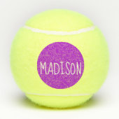 Balles De Tennis Nom fait sur commande mignon superbe pourpre (Dos)