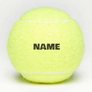 Balles De Tennis Nom initial minimaliste personnalisable