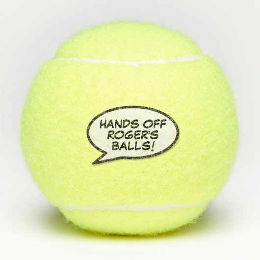 Balles De Tennis Nom personnalisé Comic Book Pop Art Message (Devant)