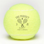 Balles De Tennis Nom personnalisé du logo Couple Mariage Parfait<br><div class="desc">Le parfait Mariage Couple Logo Nom Personnalisé Tennis Balls</div>