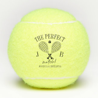 Balles De Tennis Nom personnalisé du logo Couple Mariage Parfait