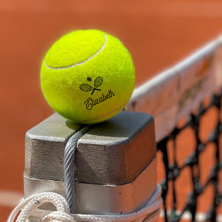 Balles De Tennis Nom personnalisé Écriture moderne Boules de tennis
