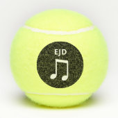 Balles De Tennis Note musicale Musique monogramme Amateurs de Tenni (Dos)